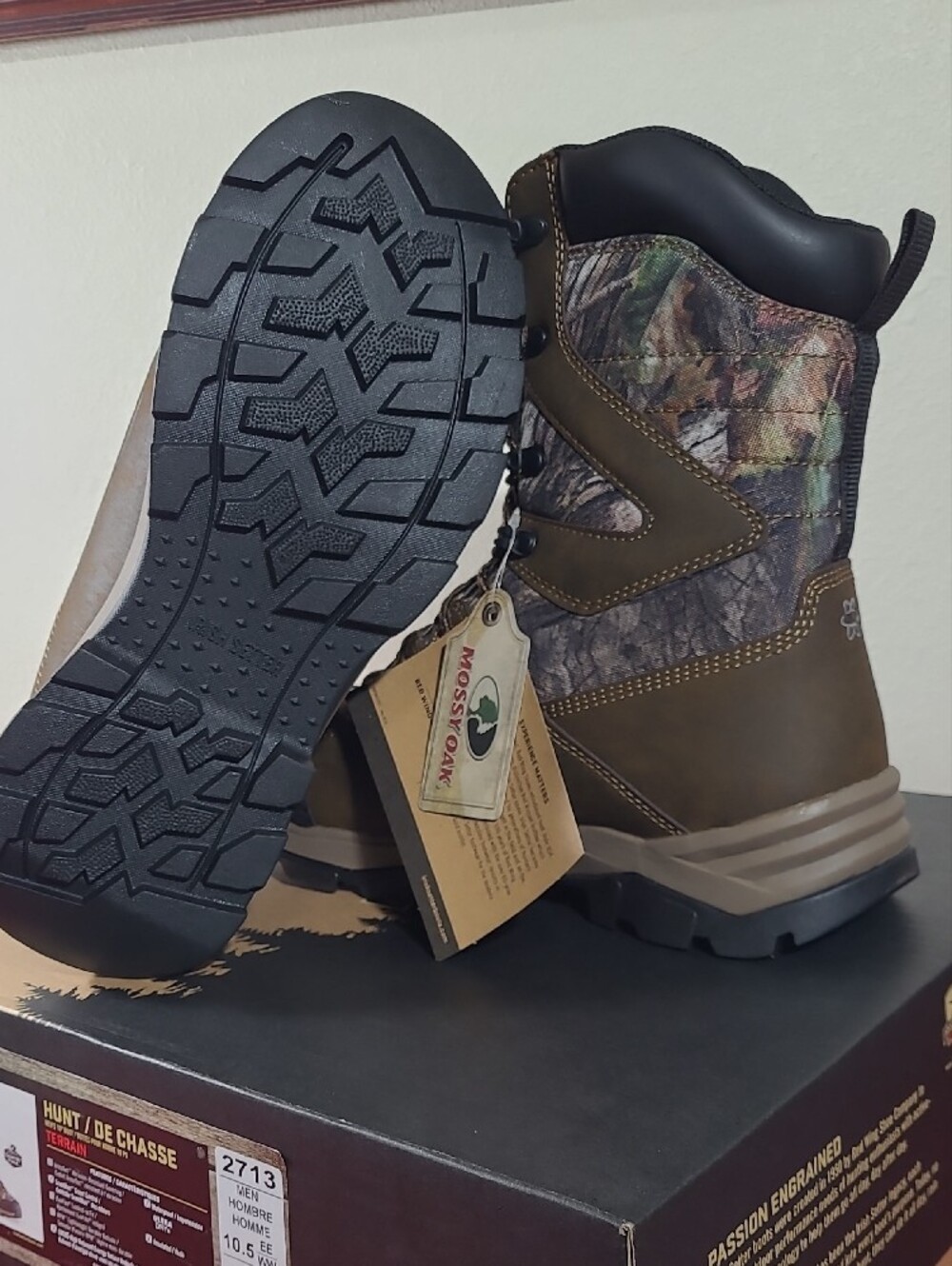 Irish Setter Terrain Mossy Oak Realtree Brown Camo Hunting Boots - Picture 6 of 11